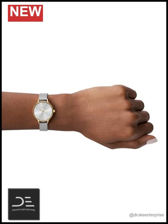 Minimalist Sunray Dial Stainless Steel Mesh Watch 30mm